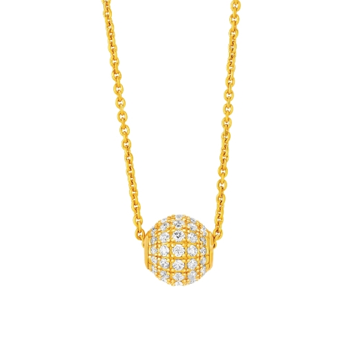 Large CZ Sphere Necklace