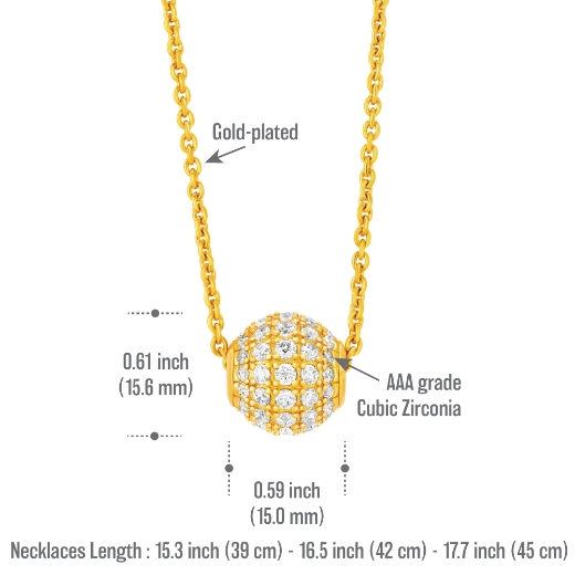 big round necklace measurement