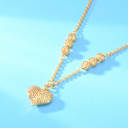 beaded heart necklace