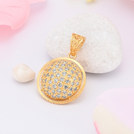 gold plated half ball pendant
