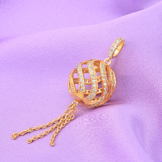 gold plated ball pendant