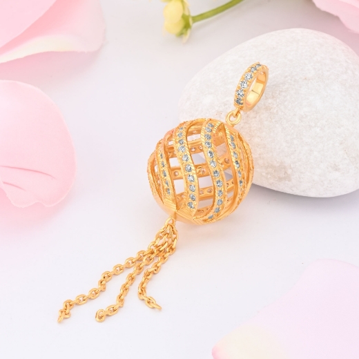gold plated ball chain pendant