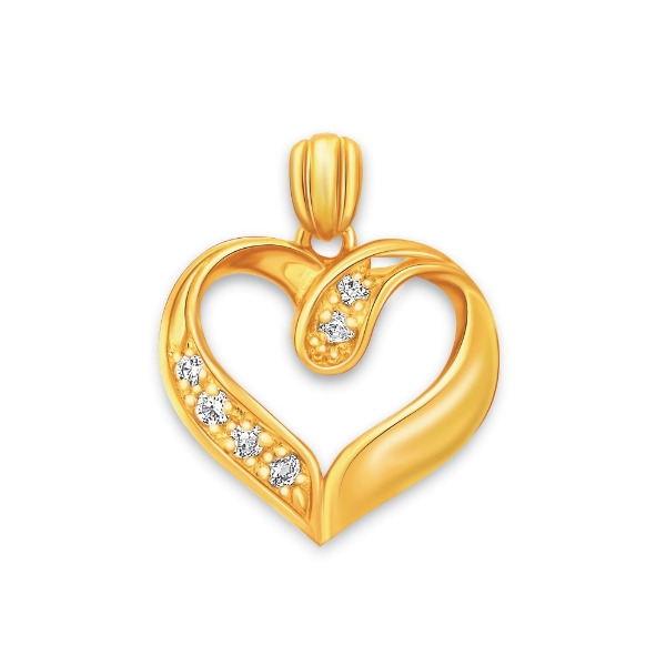 Show details for Twist Open Heart Pendant Gold Plated Twist Open Heart Pendant