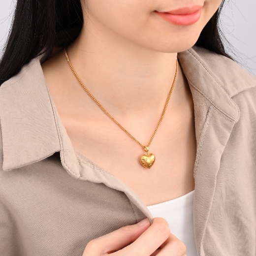 bold heart necklace for women