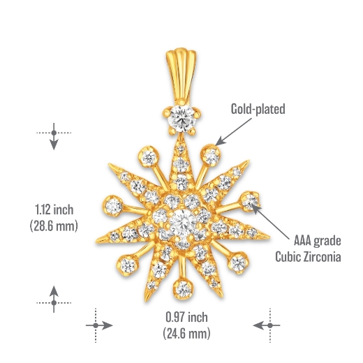 starburst pendant measurement