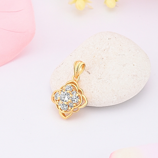 cz gold plated pendant