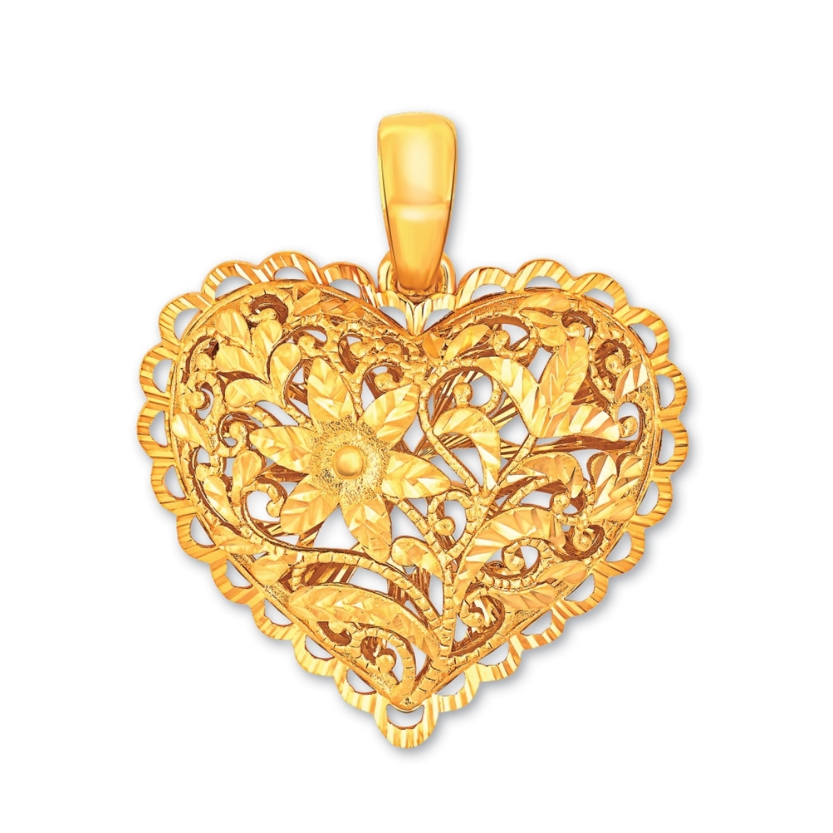 Flower Heart Pendant