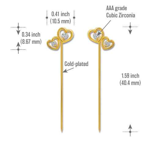 vintage hijab pin measurement