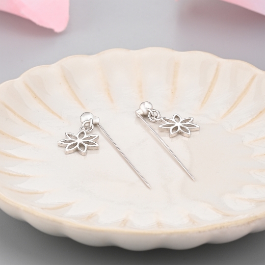 open flower scarf pin