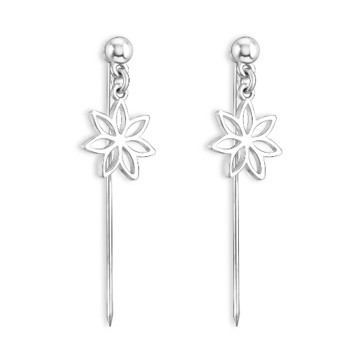 seven petals flower hijab pin