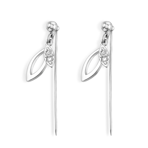 twin leaves hijab pin