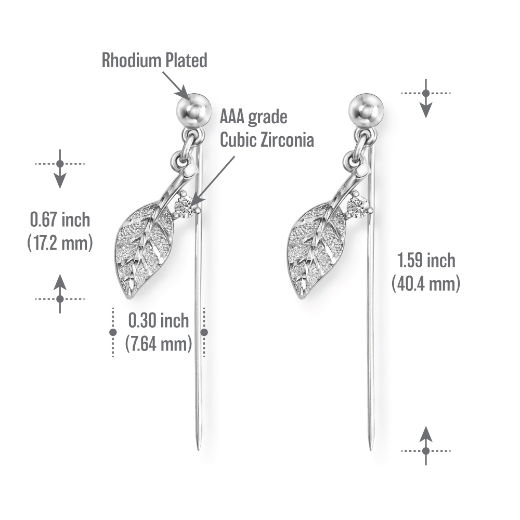 leaf hijab pin measurement