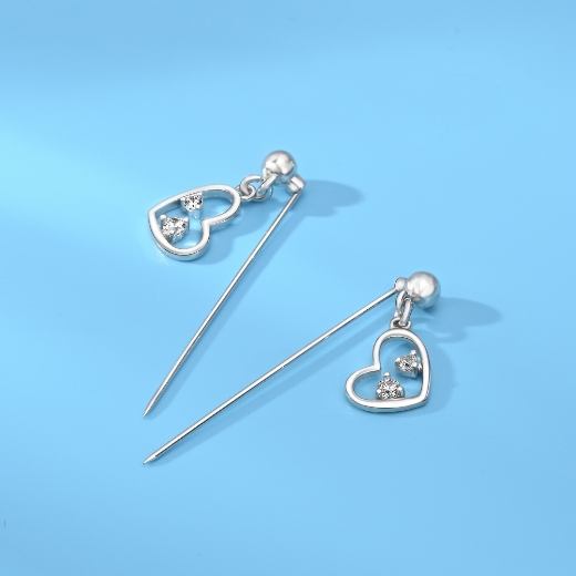 cz heart hijab pin