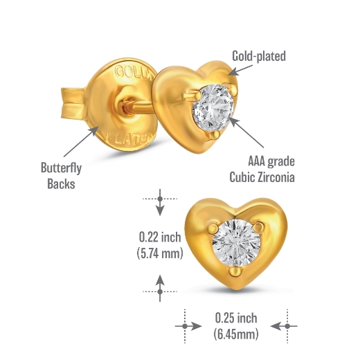 heart stud measurement