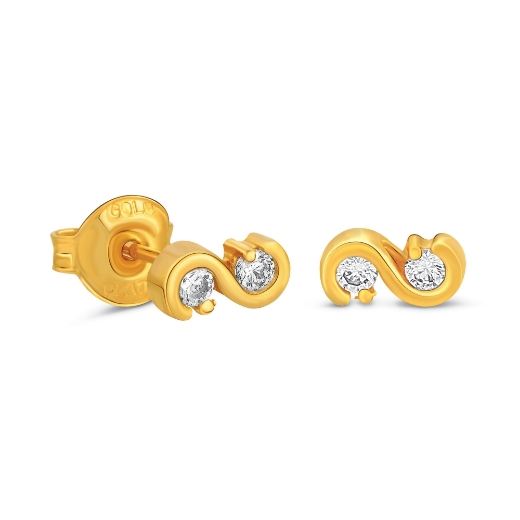 S Shape Stud Earrings