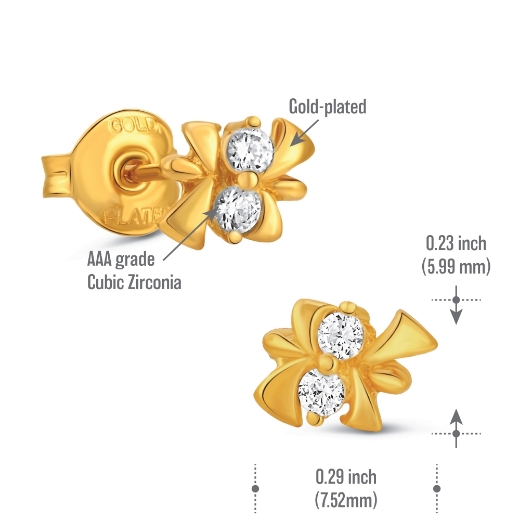 floral stud earrings measurement