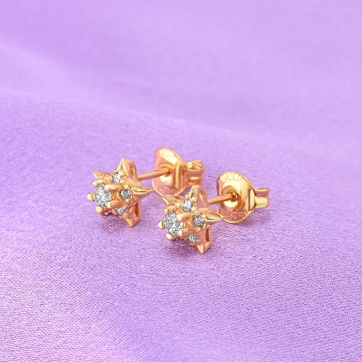 tiny star stud earrings