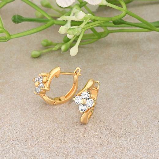 flower petal earrings hoop
