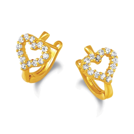 Open Heart Hoop Earrings
