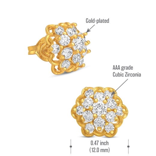 cluster flower earrings measurement