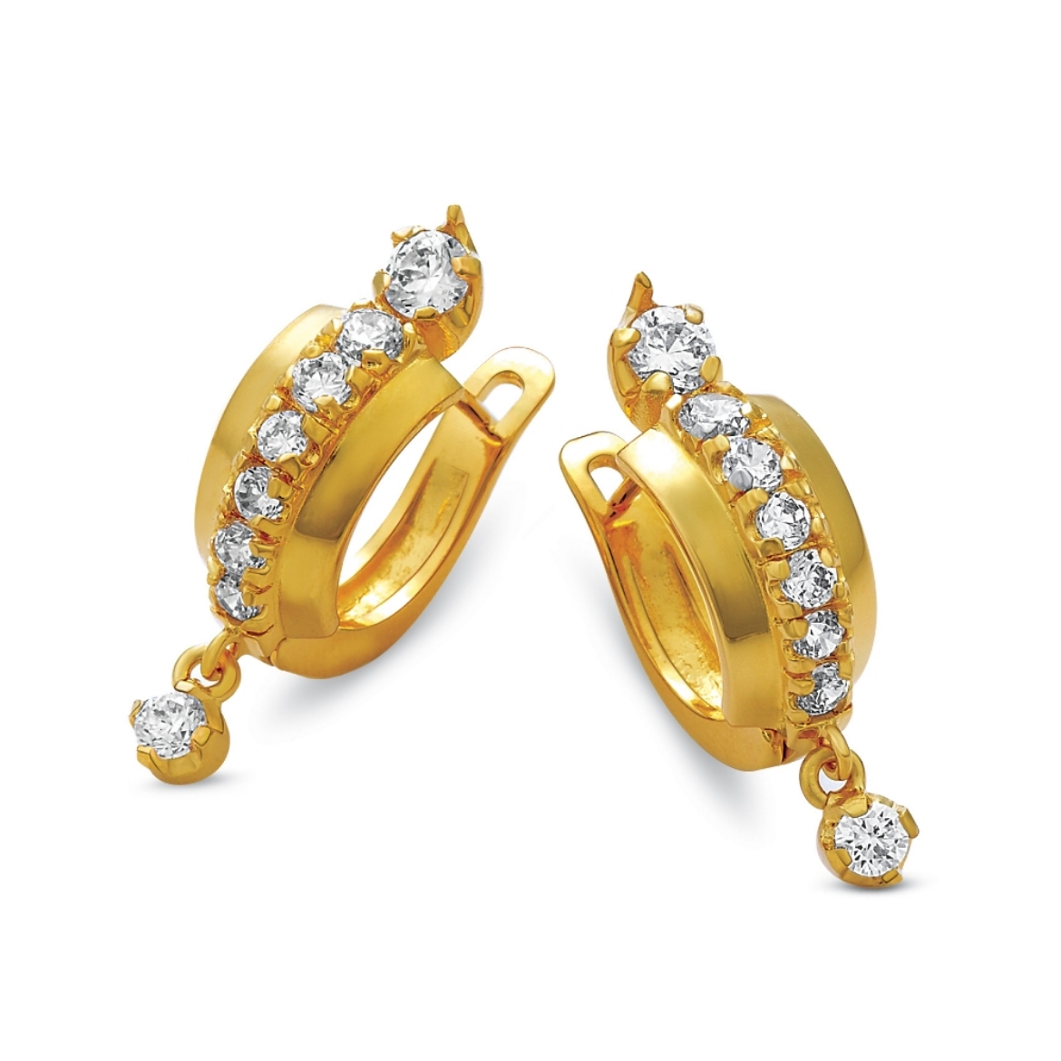 Channel Eternity Hoop Earrings