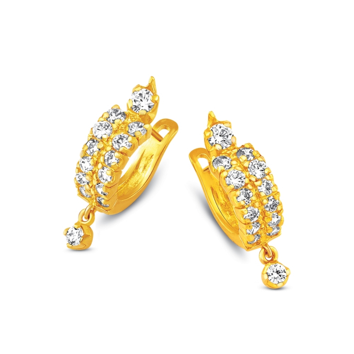 Double Eternity Hoop Earrings