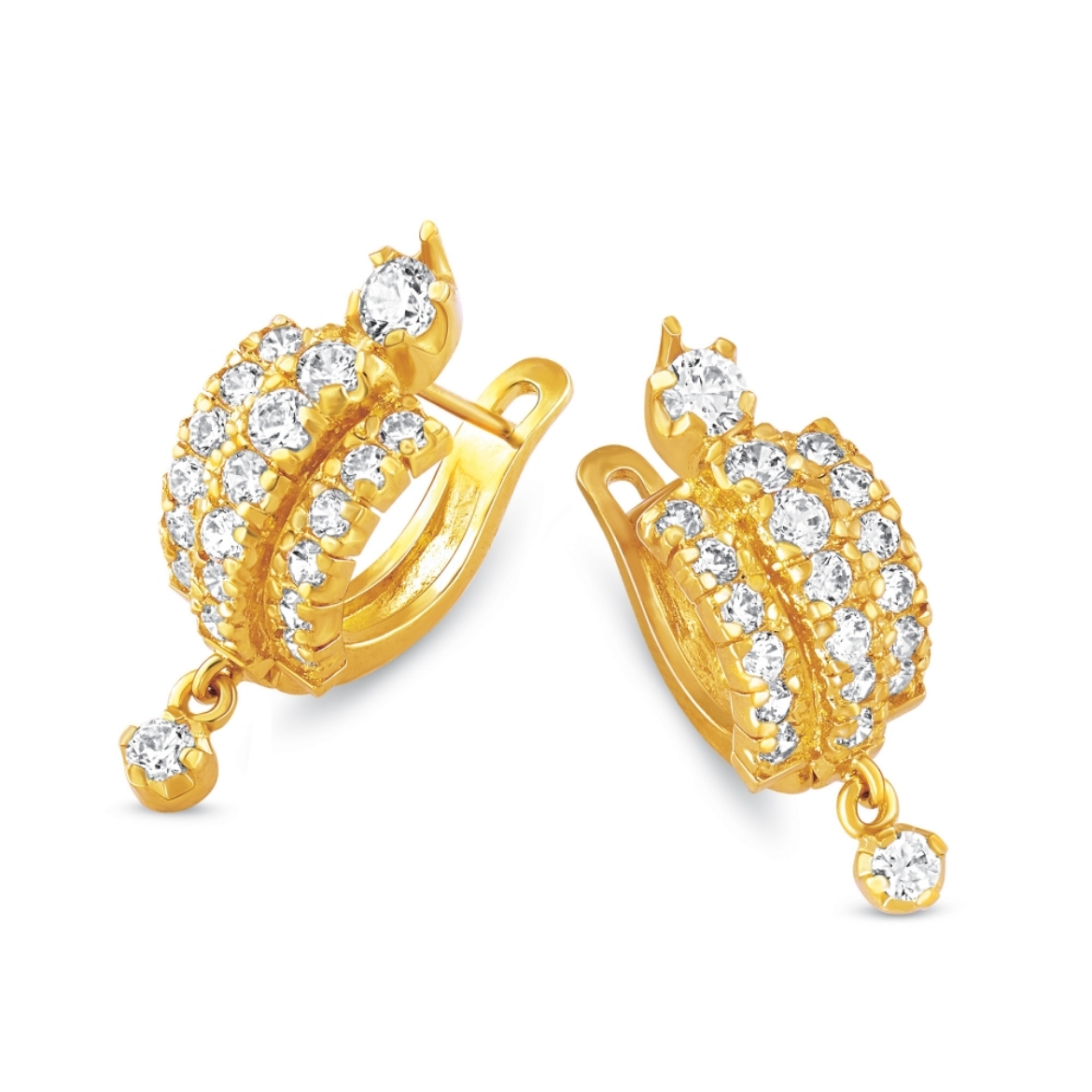 Triple Eternity Hoop Earrings