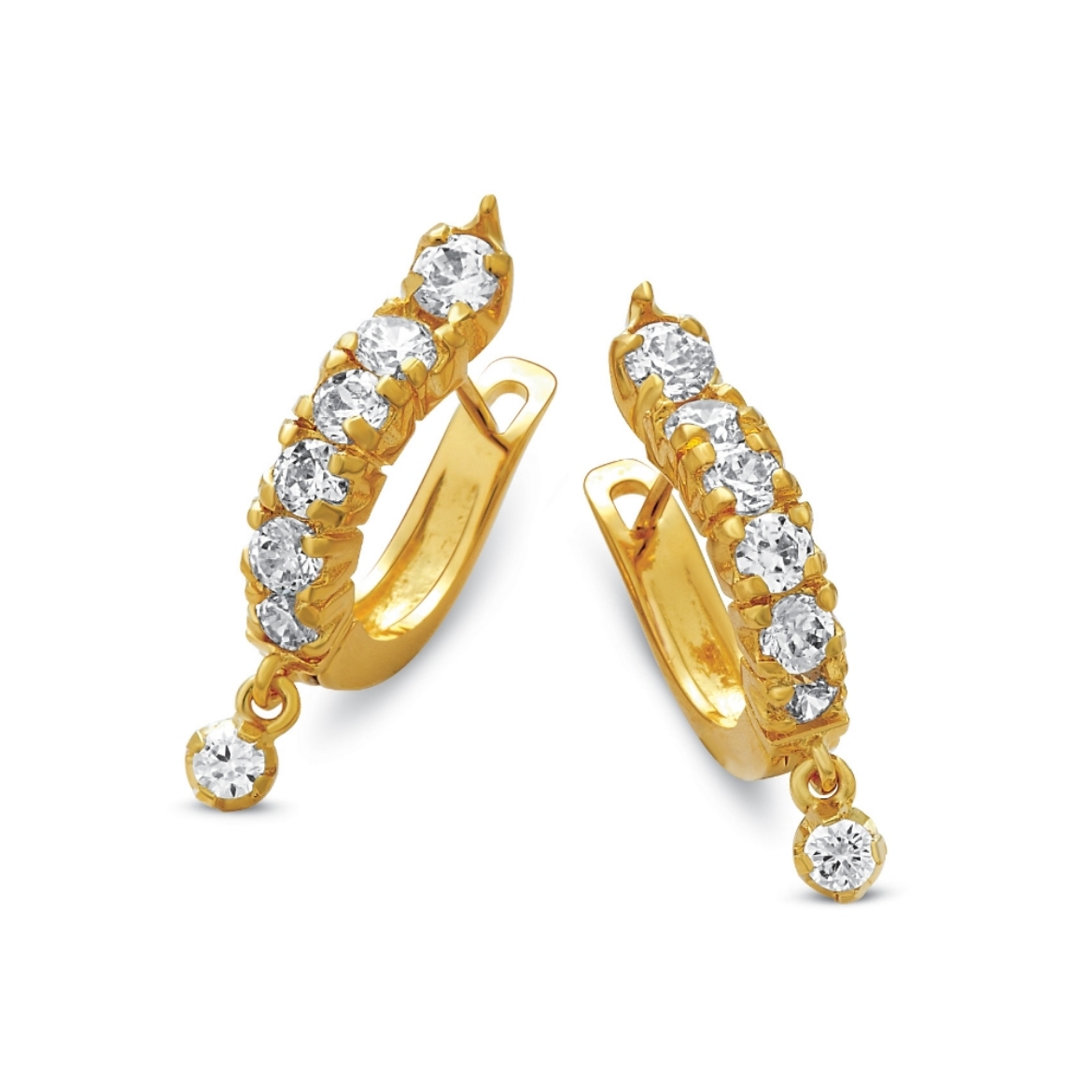Large Eternity Hoop Earrings