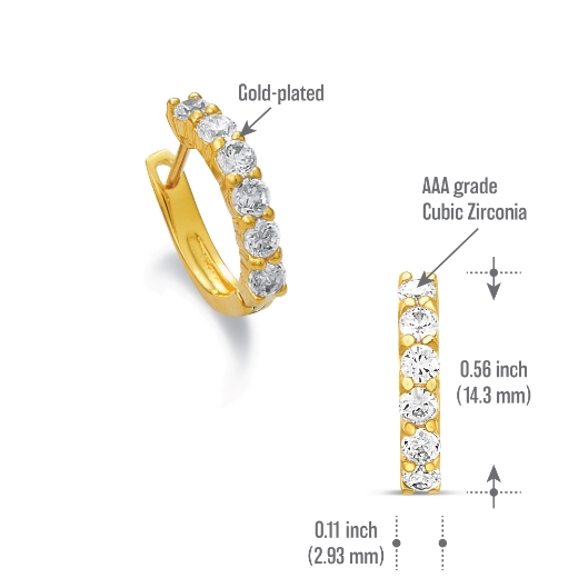 classic eternity earrings measurement