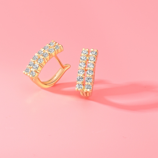 double cz earrings