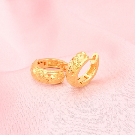 simple star gold plated earrings