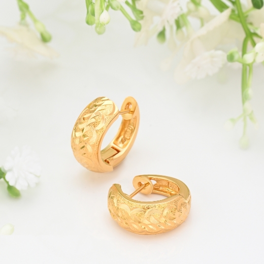 wave gold plated earrings