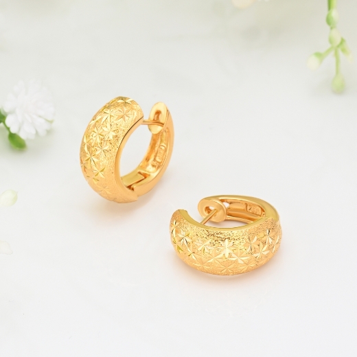 gold plated starlit hoop earrings