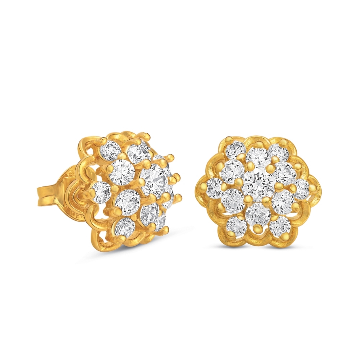 Cluster Flower Stud Earrings