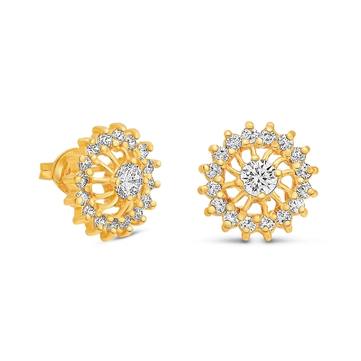 CZ Sunshine Stud Earrings