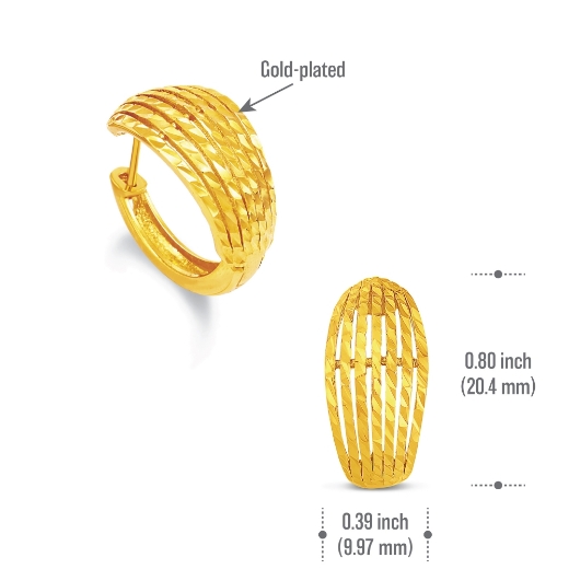 retro layered hoop earrings measurement