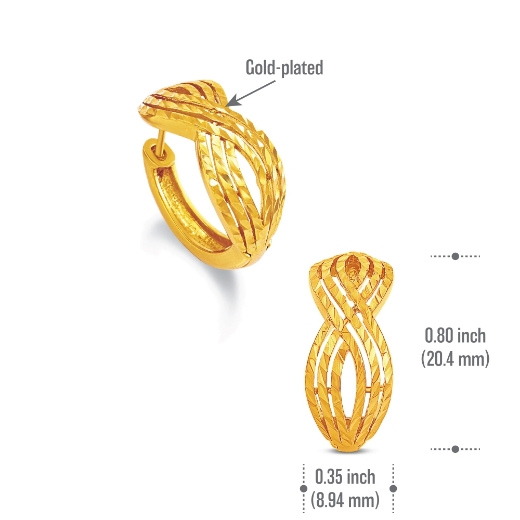 criss cross hoop earrings measurement