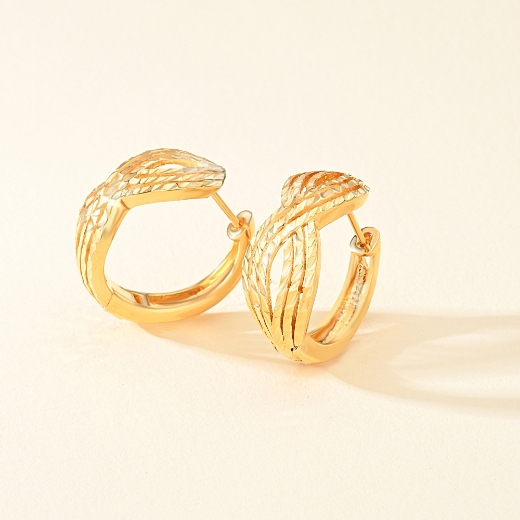 gold plated criss cross earrings
