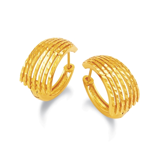 Layered Band Hoop Earrings