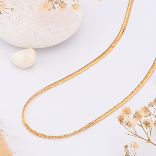 gold plated snake curb chain