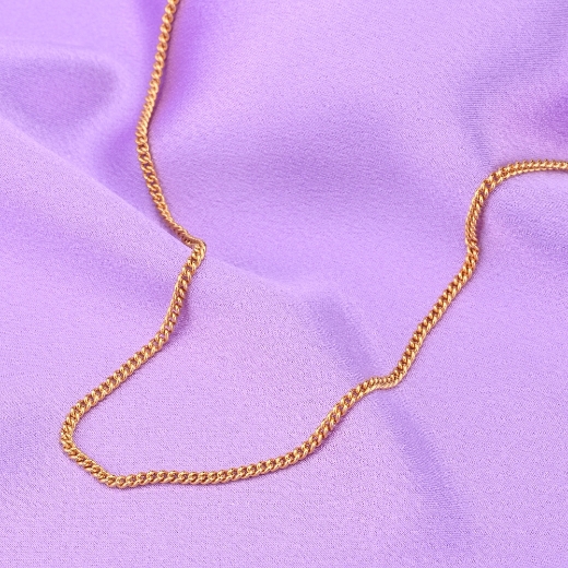 gold plated curb chain
