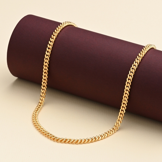 plated gold curb chain