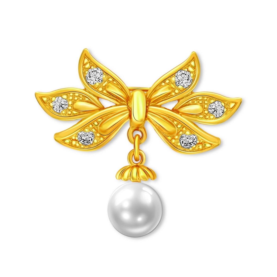 Floral Brooch Gold Plated