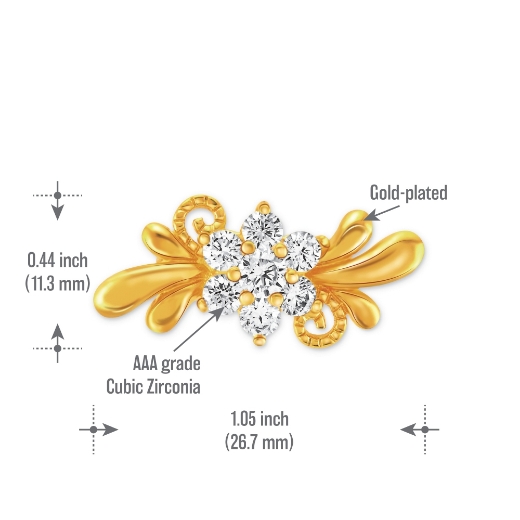 flower corsage brooch measurement