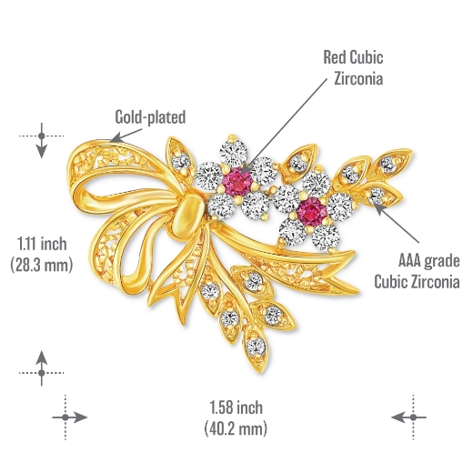 daisy brooch measurement