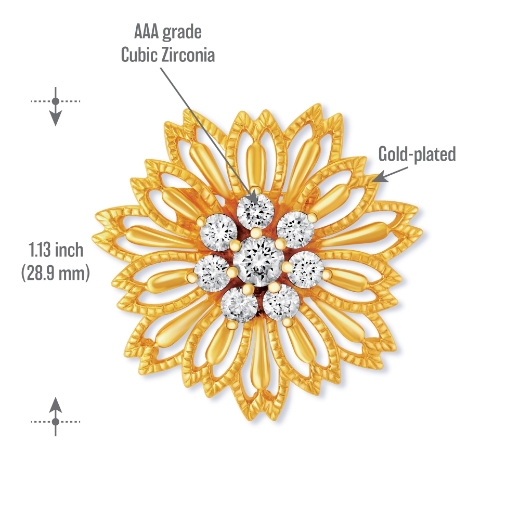 big flower brooch measurement