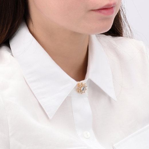 gold plated star brooch for women