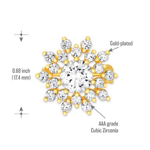 star brooch measurement