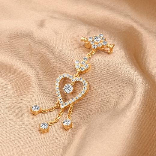 gold plated mini heart brooch
