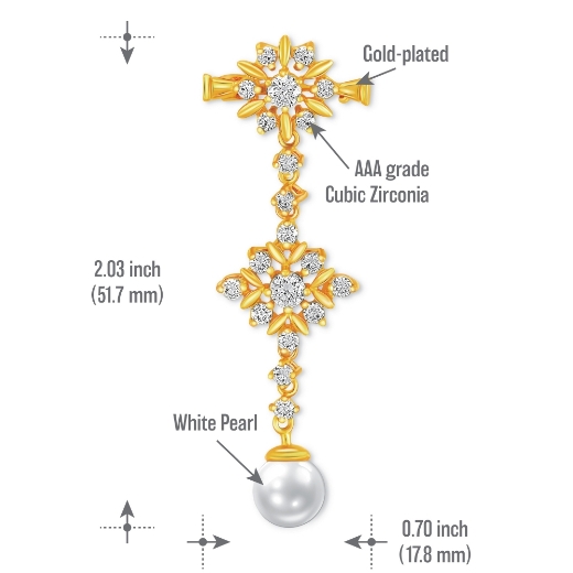 mini star brooch measurement
